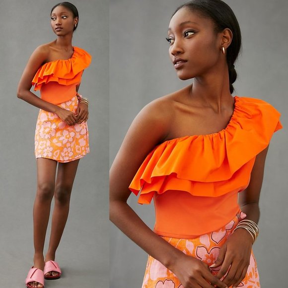 Anthropologie Tops - Anthropologie Sunday in Brooklyn Ruffled One-Shoulder Top